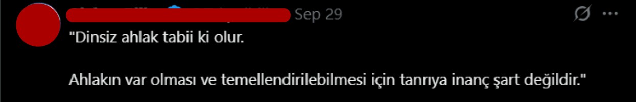 Dinsiz ahlak tabi ki olur. Ahlak'ın var olabilmesi ve temellendirilebilmesi için tanrıya ihtiyaç şart değildir.